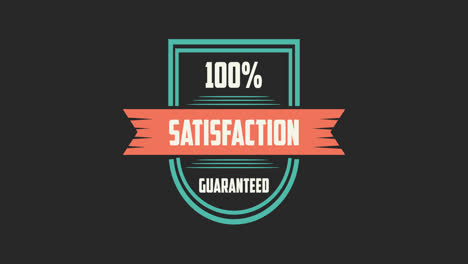 100%-satisfaction-guaranteed-word-animation-motion-graphic-video-with-Alpha-Channel,-transparent-background-use-for-website-banner,-coupon,sale-promotion,advertising,-marketing-4K-Footage